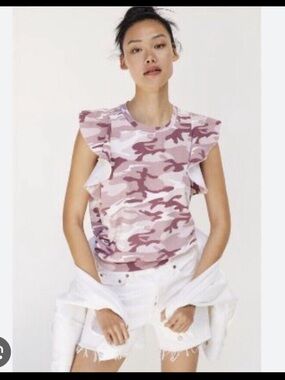 Anthropologie T.La Sleeveless Ruffle Sweatshirt